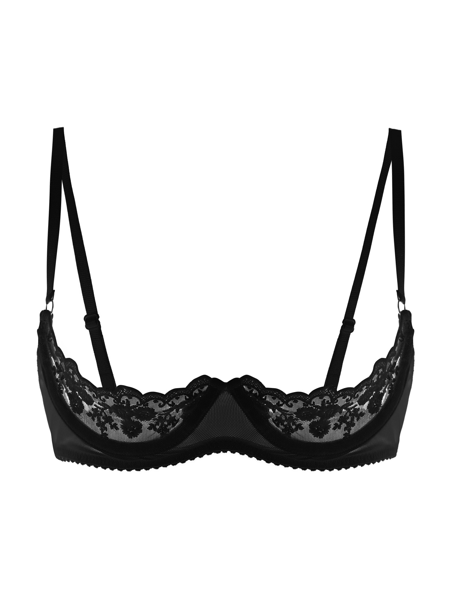 Underwear - Sujetador sexy de encaje transparente con