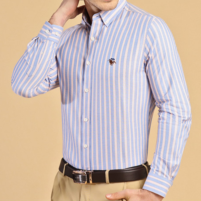 Oxford Cotton Casual Shirt Business - Nuevas Camisas de Manga Larga Casuales