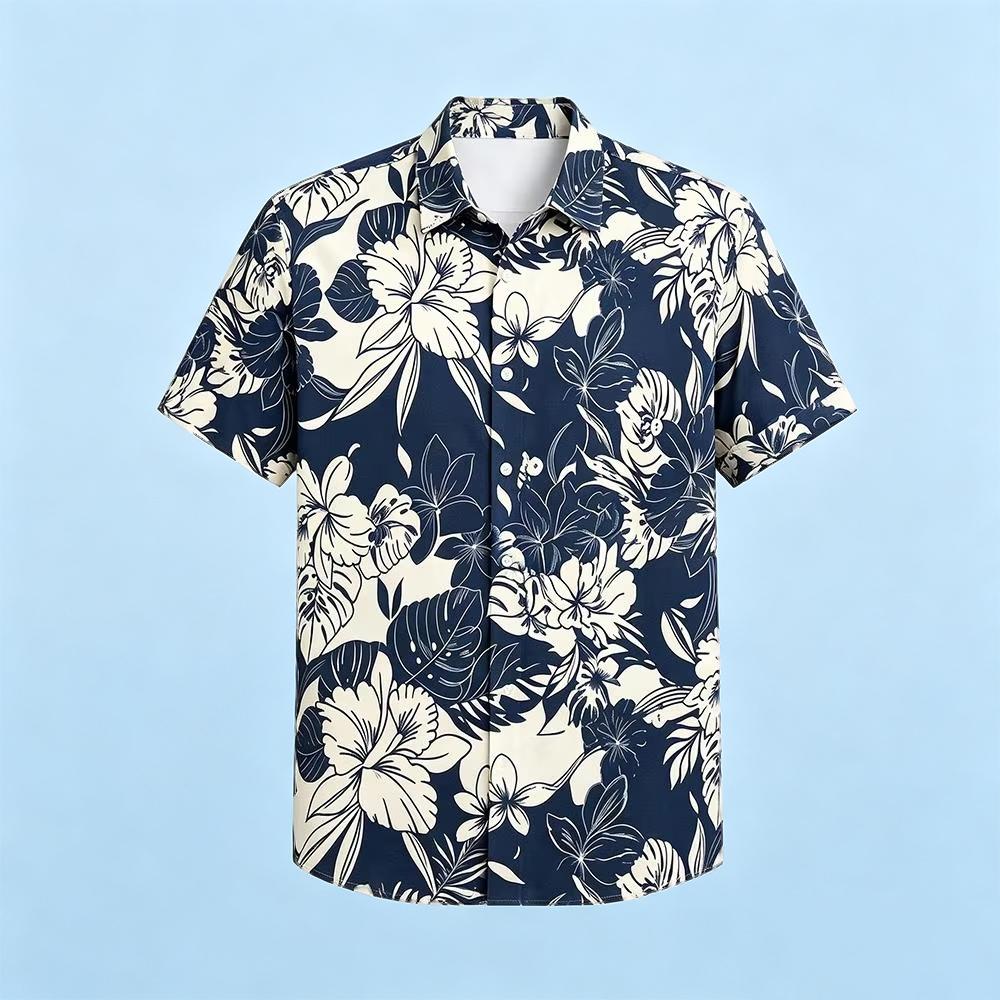 Vintage Hawaiian Floral Shirt - Camisa Hawaiana Vintage con Estampado Floral