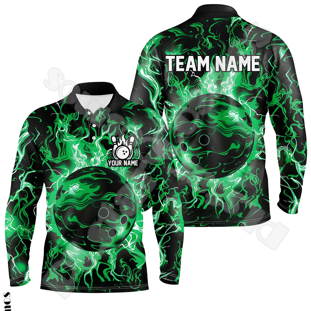 Short Sleeve Bowling Shirt Retro - Camiseta de manga larga con nombre