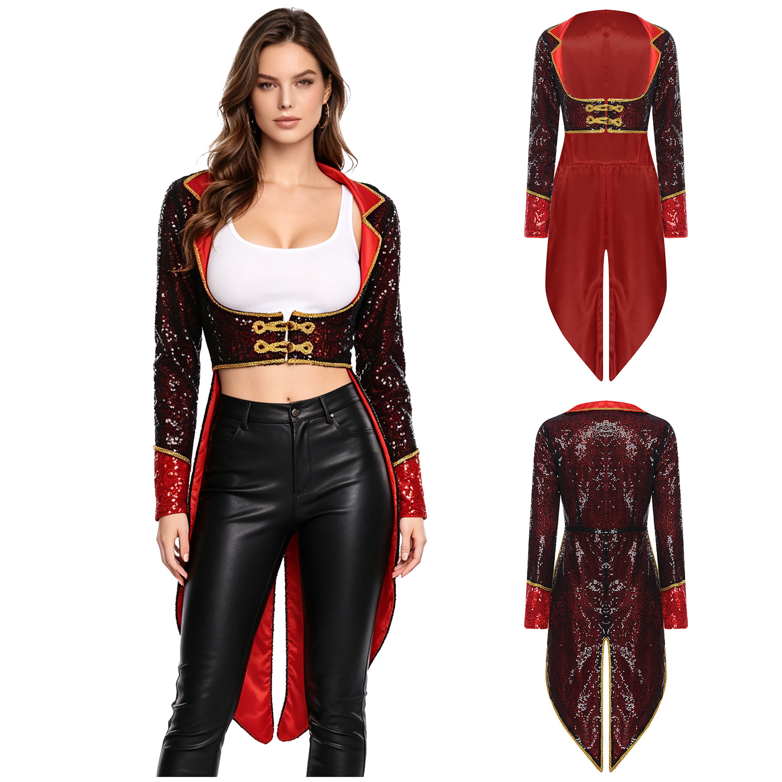 Jackets - Traje de circo para mujer, con