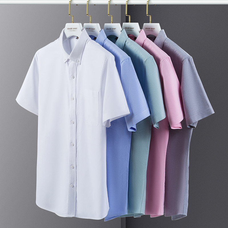 Oxford Cotton Casual Shirt Business - Camisas de verano de alta calidad