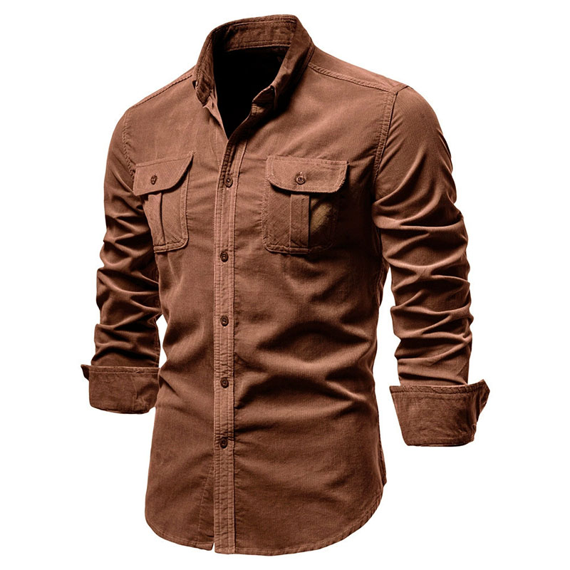 Chaqueta informal de pana para - Corduroy Button Up Shirt Men reseña y precio