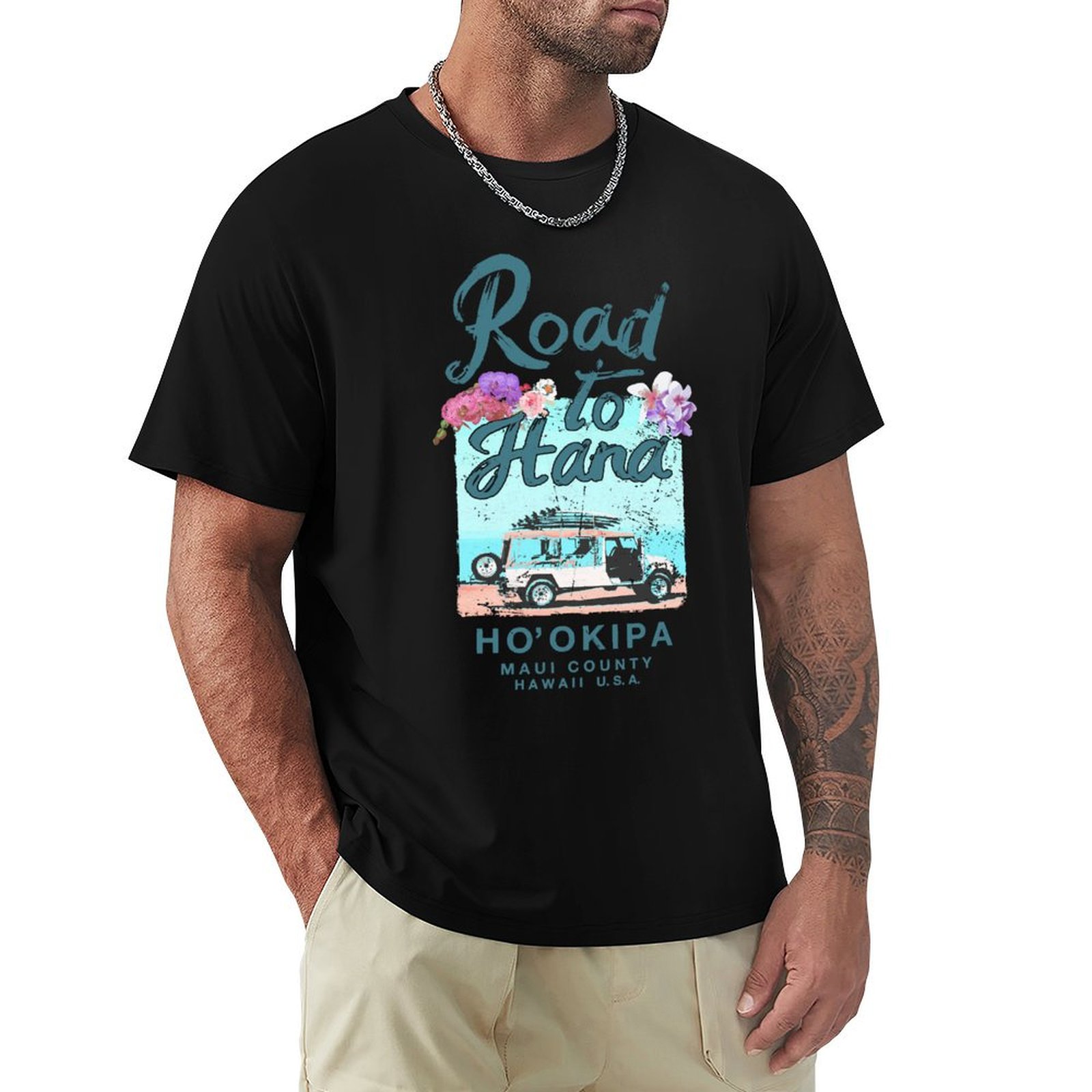 Road to Hana, Maui, Hawái. Cam - Vintage Hawaiian Floral Shirt reseña y precio