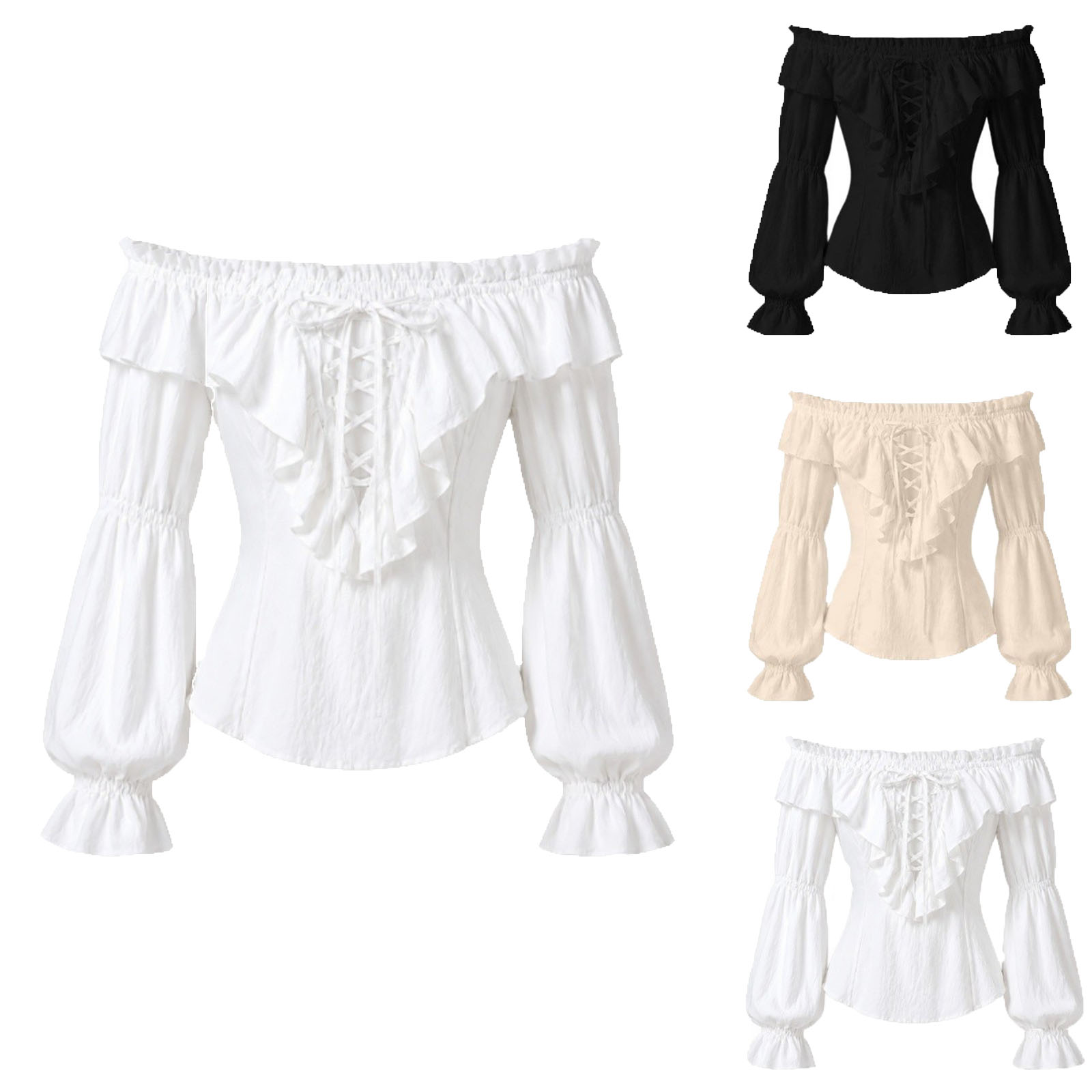 Camisa Pirata para Mujer, Esti - Medieval Gothic Lace Up Pirate Shirt reseña y precio