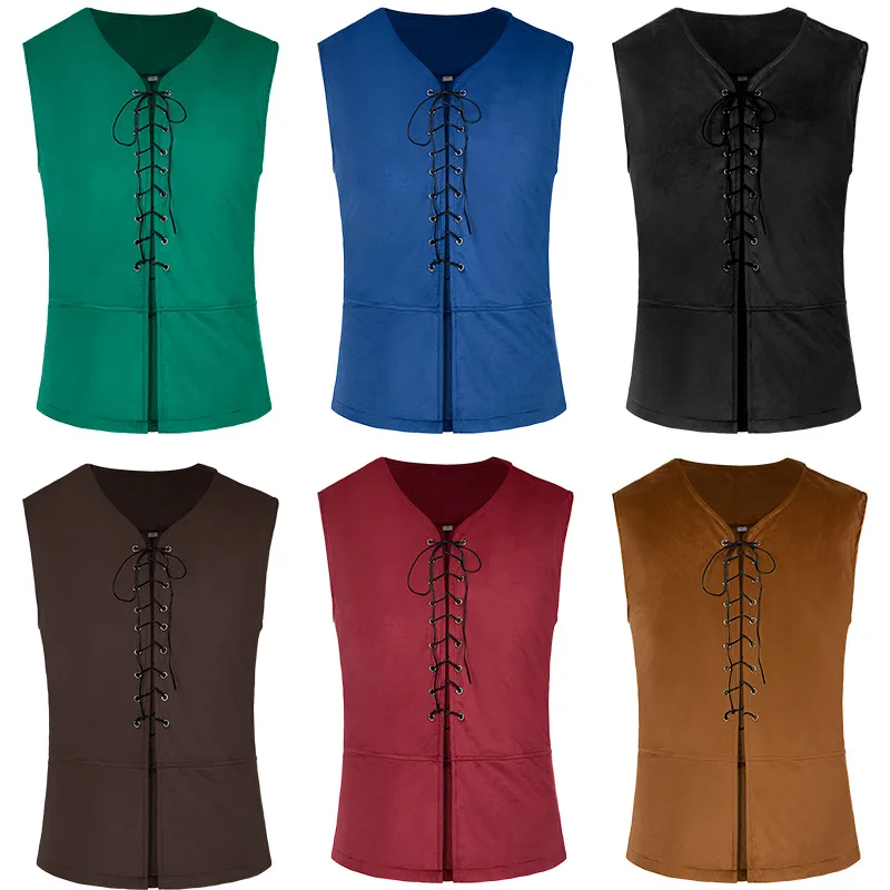 Camisas medievales gótico Stea - Medieval Gothic Lace Up Pirate Shirt reseña y precio