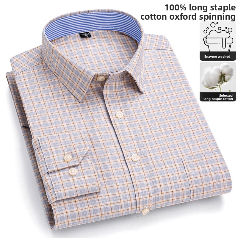 Camisa Oxford de algodón puro  - Oxford Cotton Casual Shirt Business reseña y precio