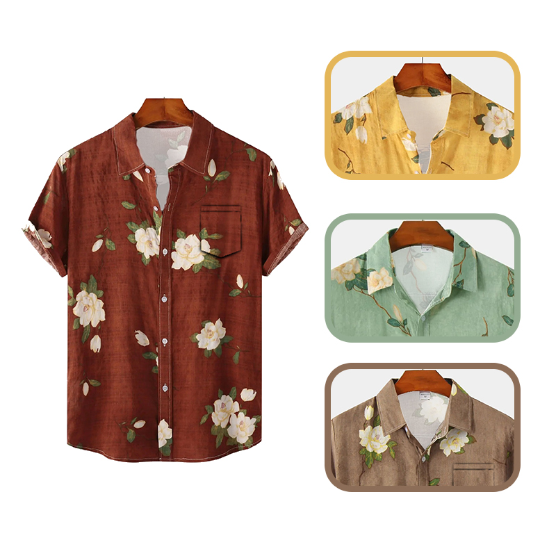Camisa de manga corta de estil - Vintage Hawaiian Floral Shirt reseña y precio