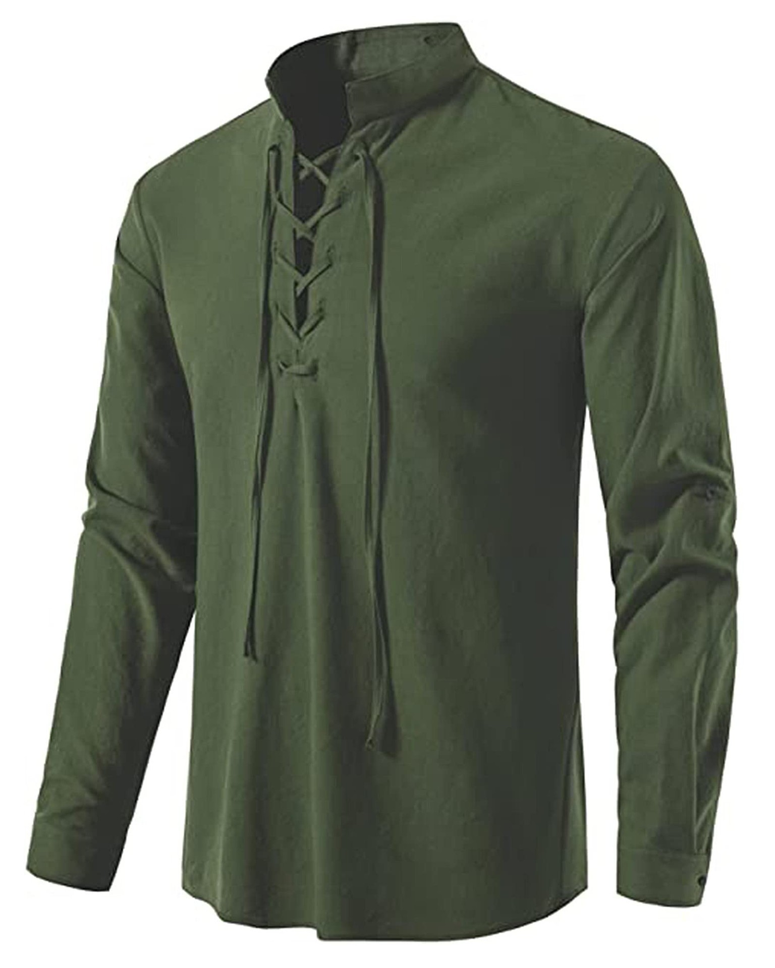 Camisa medieval de algodón y l - Mens Linen Shirt Long Sleeve reseña y precio