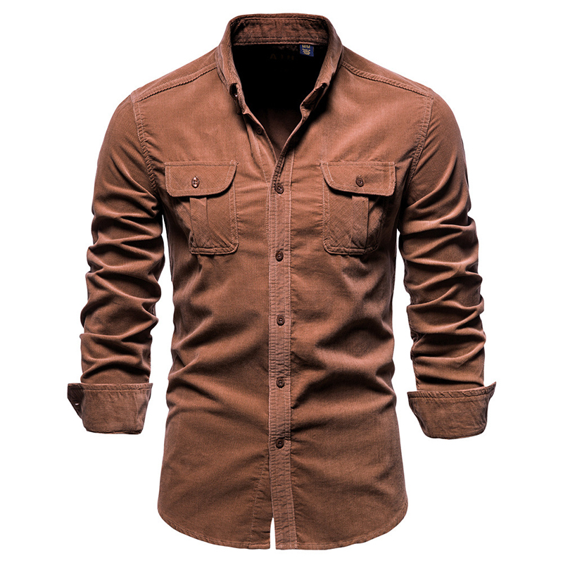 Chaquetas Vintage de pana de C - Corduroy Button Up Shirt Men reseña y precio