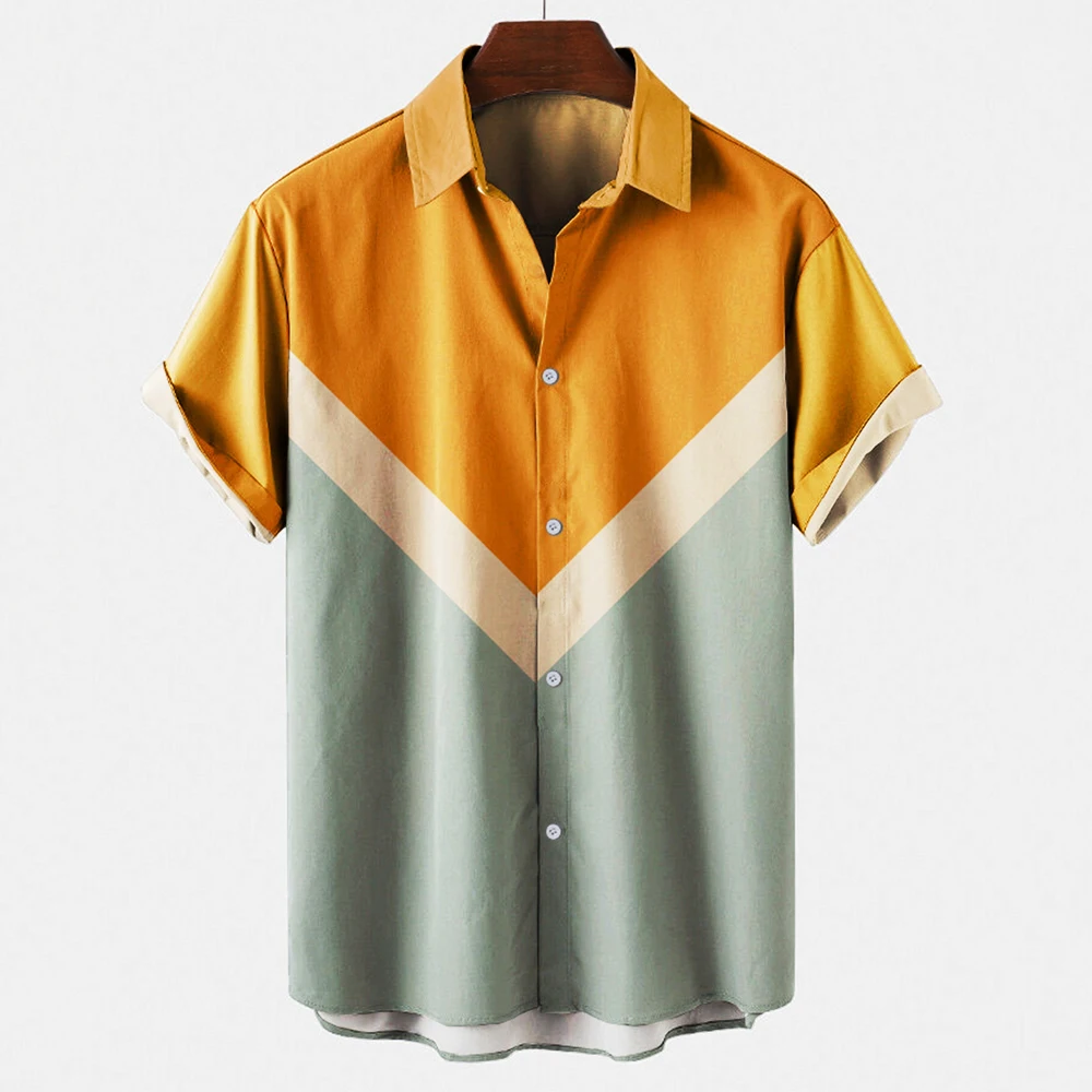 Camisa de boliche a rayas de e - Short Sleeve Bowling Shirt Retro reseña y precio