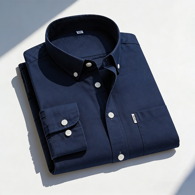 Camisas Casuales de Manga Larg - Oxford Cotton Casual Shirt Business reseña y precio