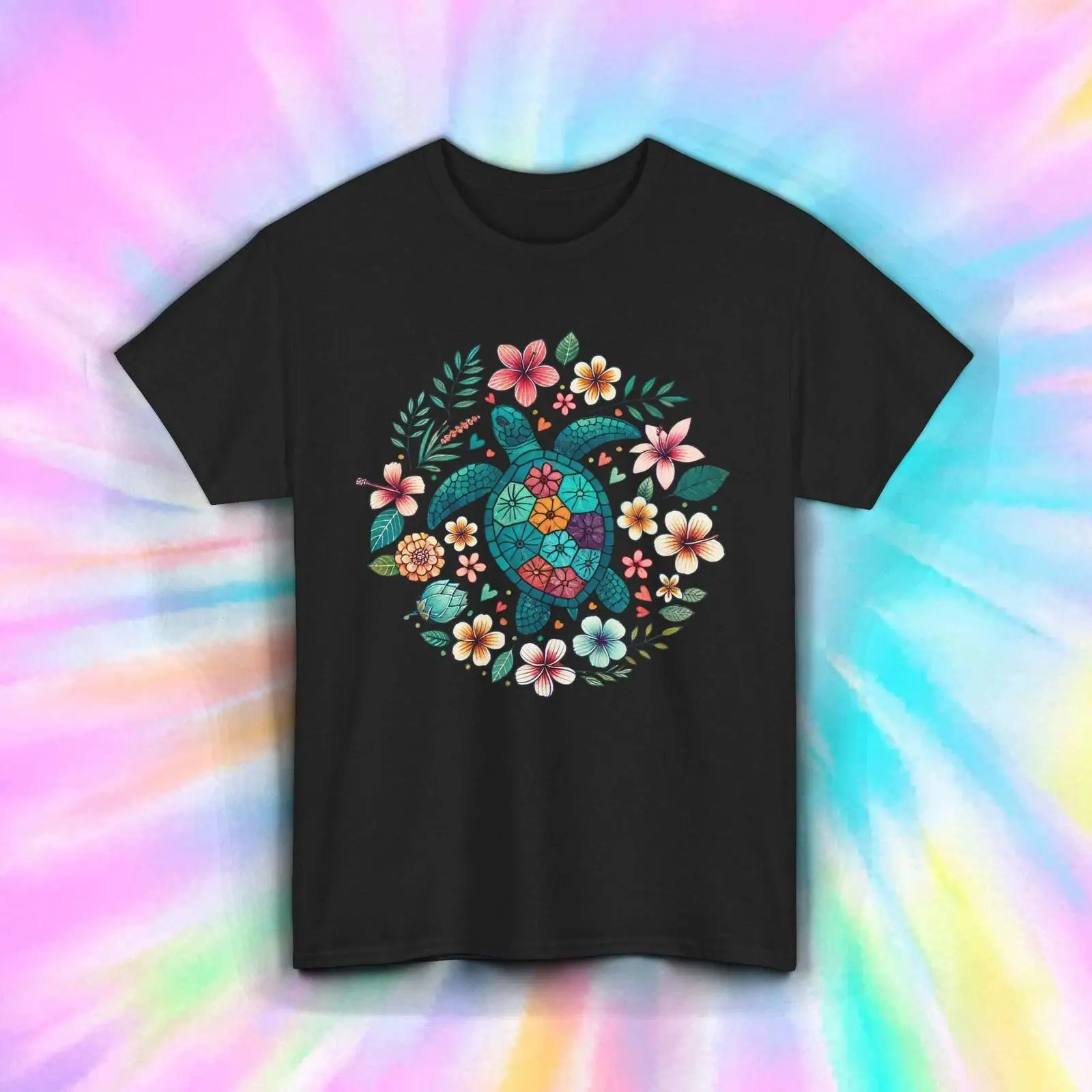 Camiseta Floral Turtle con Man - Vintage Hawaiian Floral Shirt reseña y precio