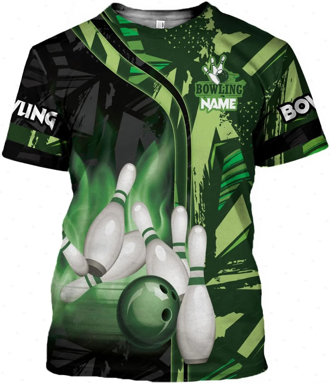 Nombre personalizado gradiente - Short Sleeve Bowling Shirt Retro reseña y precio