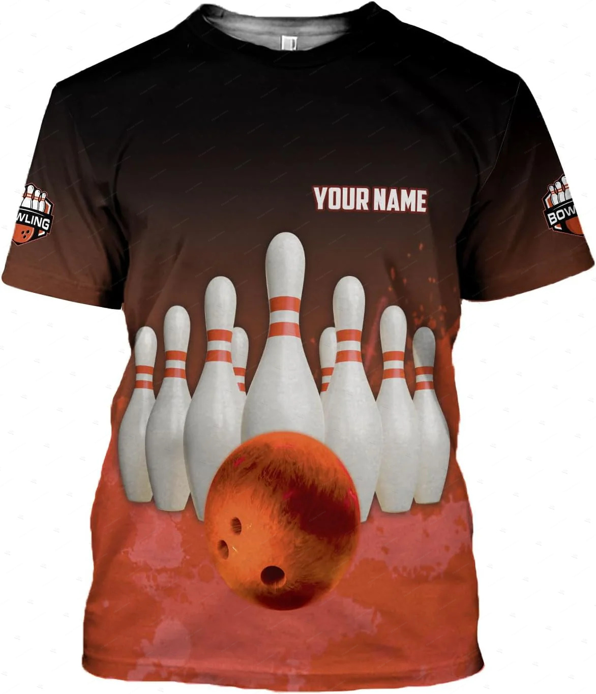 Nombre personalizado gradiente - Short Sleeve Bowling Shirt Retro reseña y precio