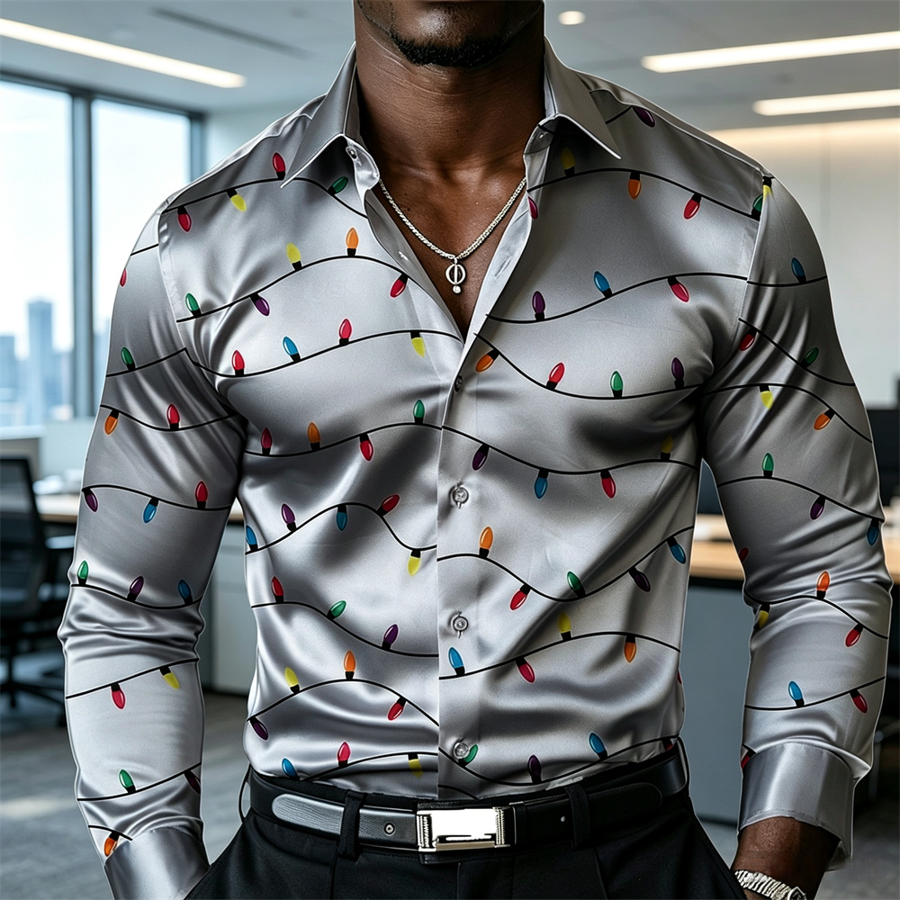 Camisa de hombre estilo faroli - Mens Satin Silk Dress Shirt reseña y precio