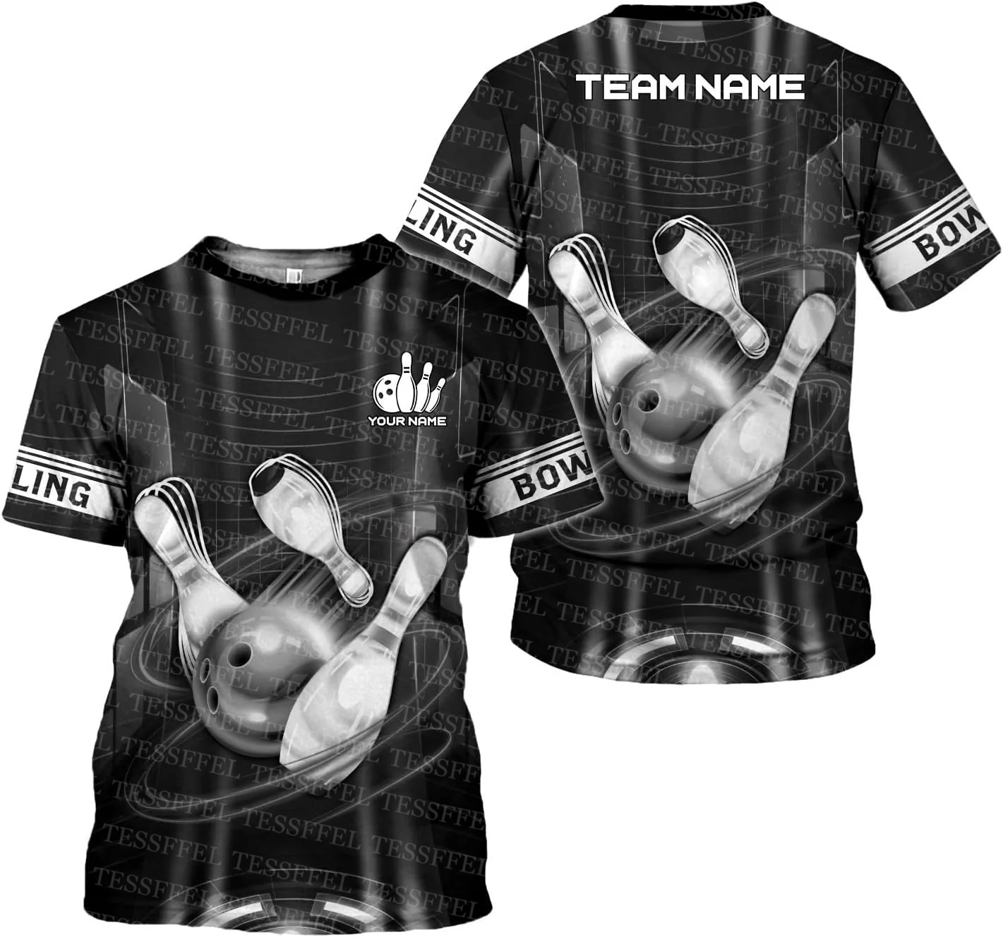 Nombre personalizado Graffiti  - Short Sleeve Bowling Shirt Retro reseña y precio