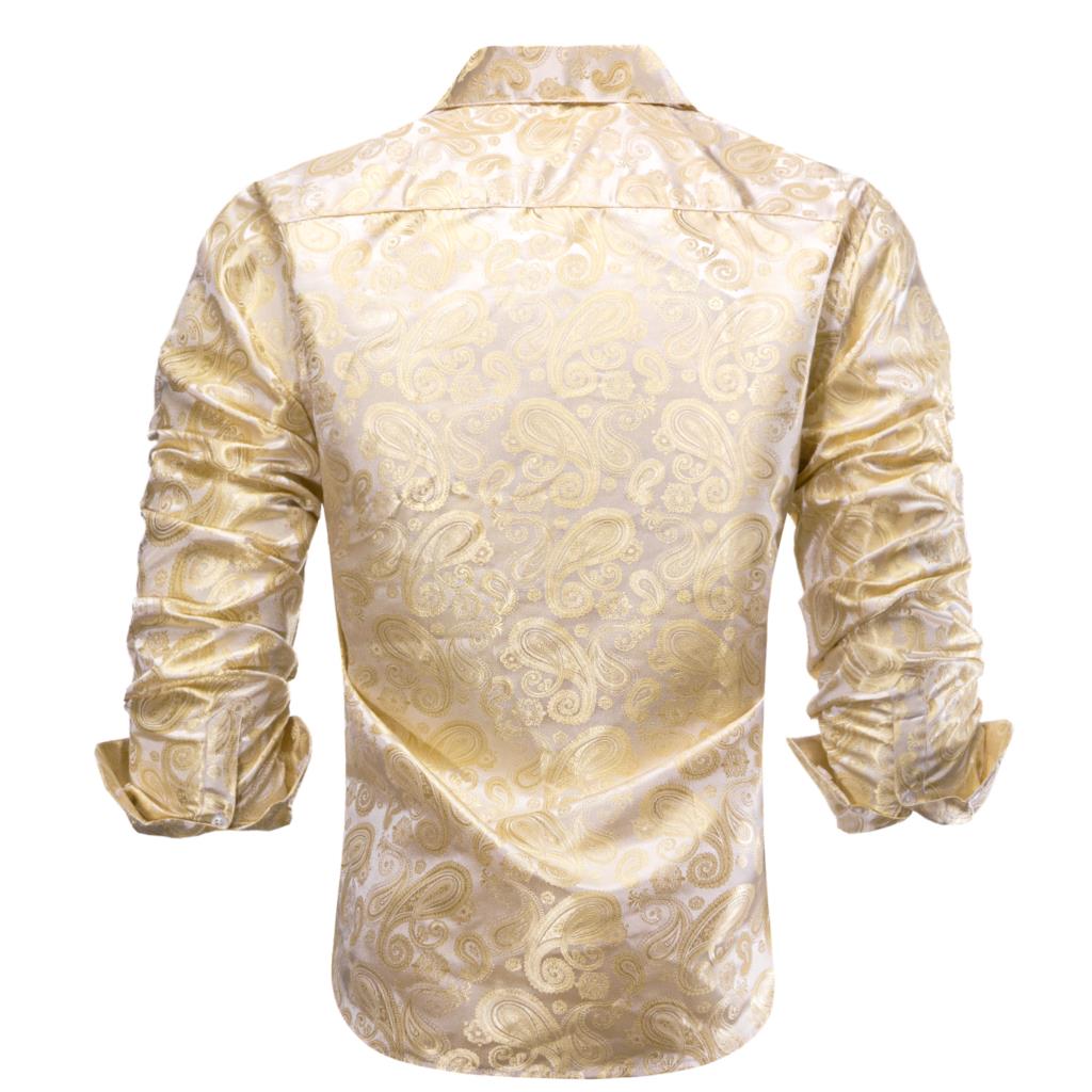 Hi-Tie camisa de seda para hom - Mens Satin Silk Dress Shirt reseña y precio