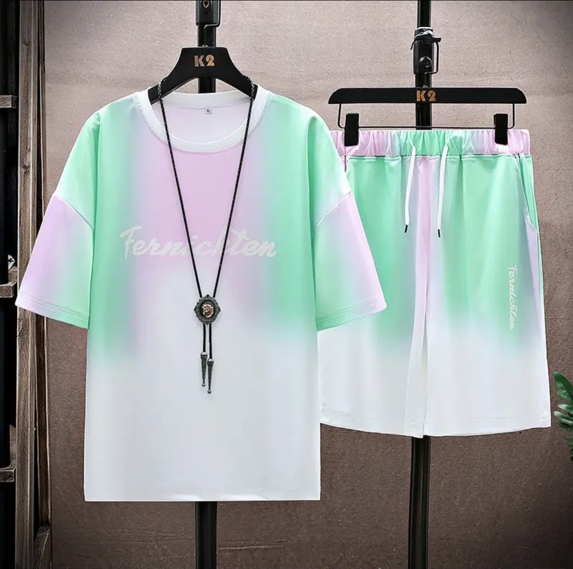 Nuevo conjunto de seda helada  - T-Shirts reseña y precio