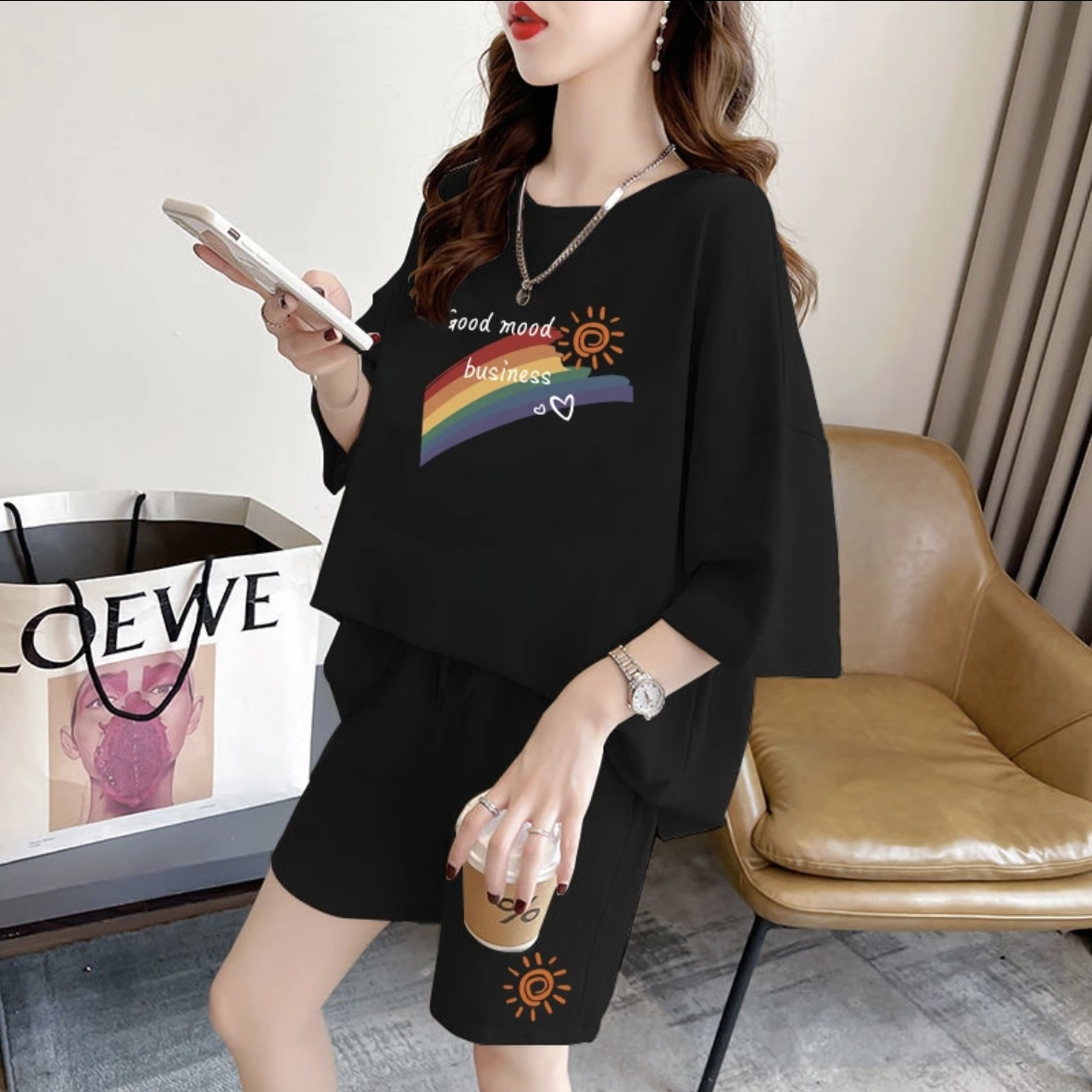 Conjunto de pantalones cortos  - T-Shirts reseña y precio